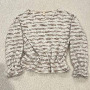 Lazy Sundays white/brown sweater